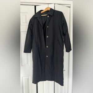 Everlane Black Mac Trench Coat